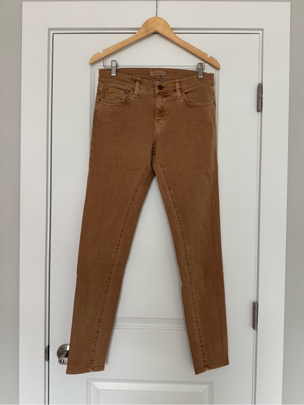 Principle High-Rise Skinny Jeans in Chestnut Brown